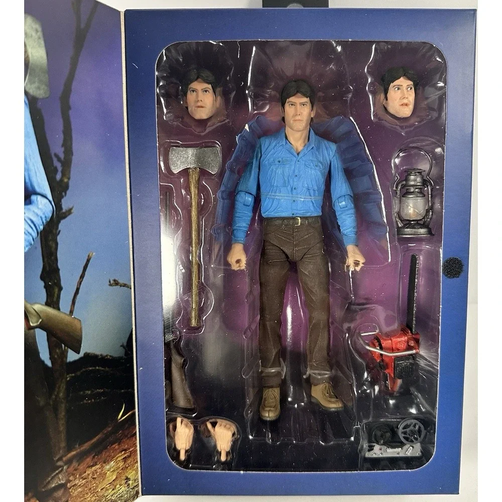 NECA Evil Dead Ultimate Ash Action Figure Complete w Accessories Open Box